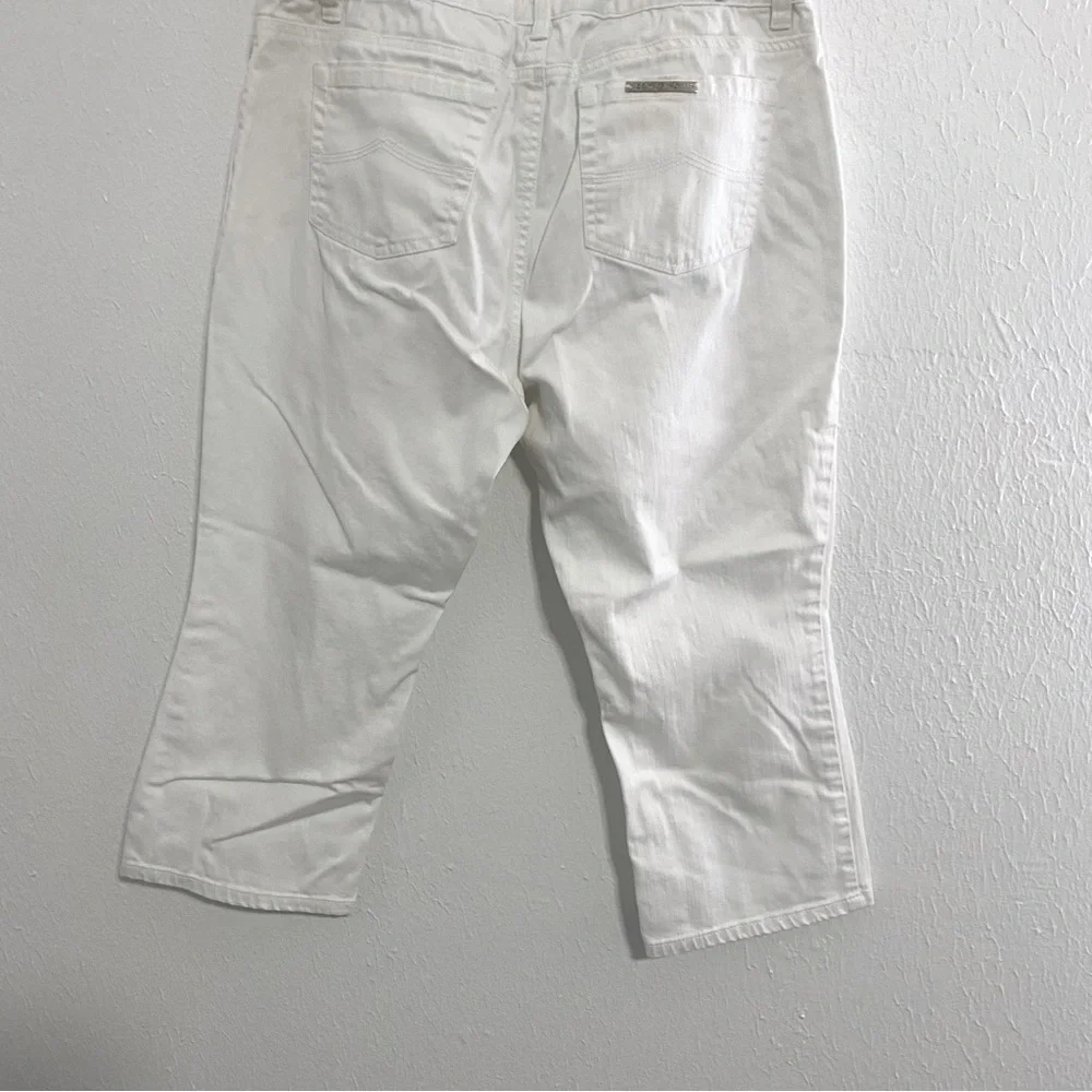 Michael Kors Womens Capri Denim Jeans Size 6 White Cotton/Spandex Summer EUC